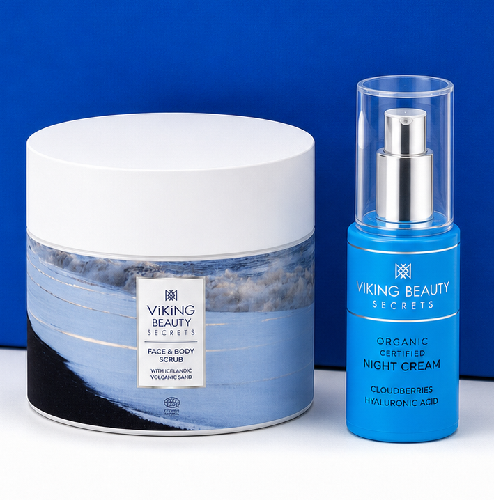 Gift Set - Exfoliating Face & Body Scrub and Night Cream