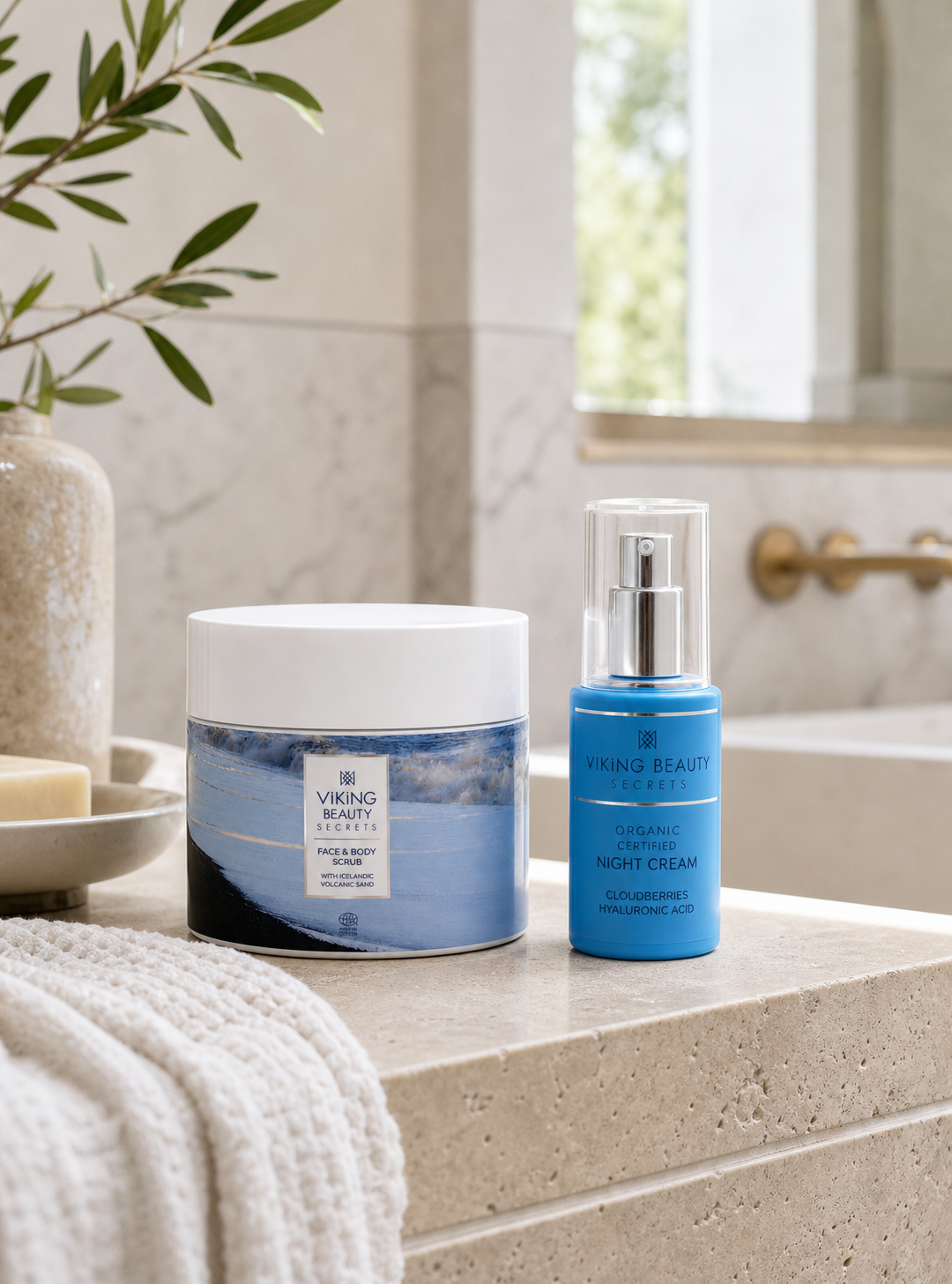 Gift Set - Exfoliating Face & Body Scrub and Night Cream