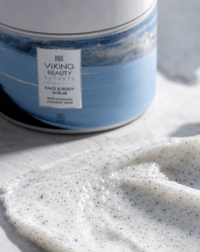 Exfoliating Face & Body Scrub with Icelandic Volcanic Sand