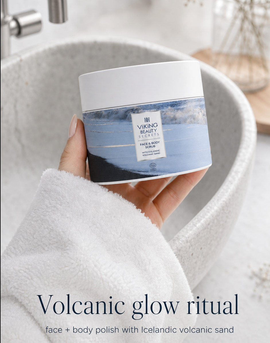 Exfoliating Face & Body Scrub with Icelandic Volcanic Sand